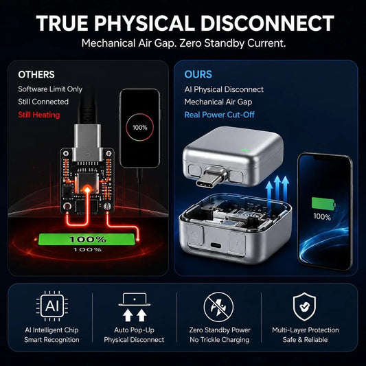 LX-007 Automatic Full Charge Battery Protection Disconnect Device For Mobile Phones And Smart Devices ~ Type-C