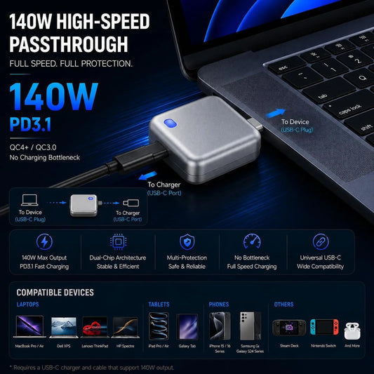 LX-007 Automatic Full Charge Battery Protection Disconnect Device For Mobile Phones And Smart Devices ~ Type-C